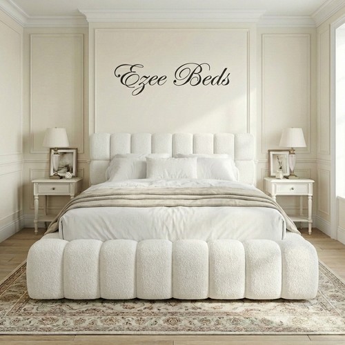 Marshmallow teddy boucle bed - boucle,