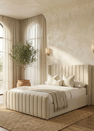 Winged cream panel - cream,