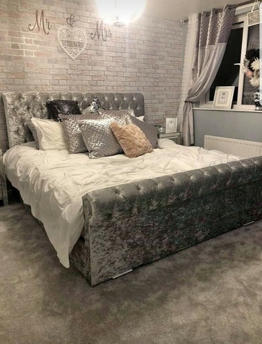 Classy style sleigh bed - style,