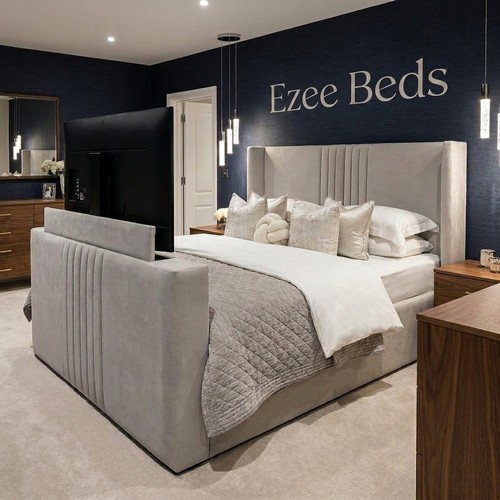Madison upholstered bed - tv,